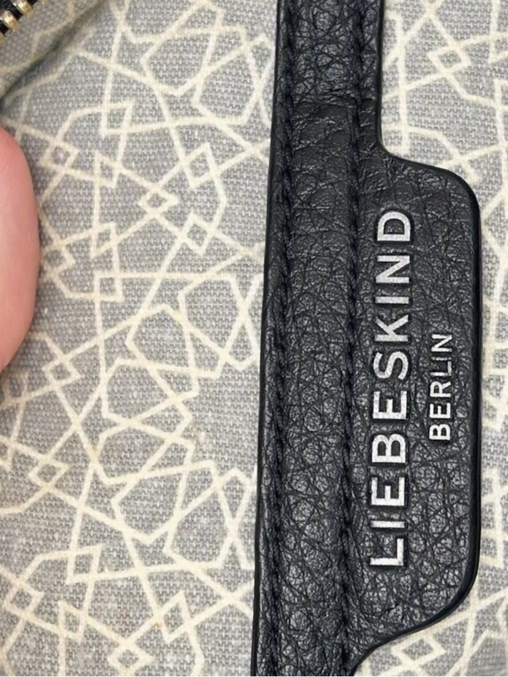 Liebeskind Black Leather Messenger Shoulder Bag